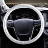 Universal Car Plating Leather Steering Wheel Cover, Diameter: 38cm (Silver)