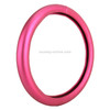 Universal Car Plating Leather Steering Wheel Cover, Diameter: 38cm (Rose Red)