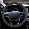 Universal Car Wave Matte Leather + Cotton Steering Wheel Cover, Diameter: 38cm(Black)