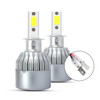 2 PCS  H3 18W 1800 LM 8000K IP68 Canbus Constant Current Car LED Headlight with 2 COB Lamps, DC 9-36V(Ice Blue Light)