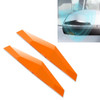 2 PCS Universal Car Screaming Bumper Rearview Mirror Anti-collision Strip Protection Guards Plastic Trims Stickers (Orange)