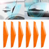 6 PCS Universal Car Screaming Bumper Door + Rearview Mirror Anti-collision Strip Protection Guards Plastic Trims Stickers(Orange)