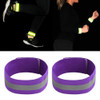 Reflective Band Outdoor Sports Running Cycling Night Warning Wrist Band (Purple)