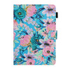 For 7 inch Universal Tablet PC Flower Pattern Horizontal Flip Leather Case with Card Slots & Holder(Pink Flower)