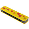 Wooden 16-holes Double-row Harmonica for Beginners, Color:Yellow cherry