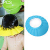 5 PCS Safe Baby Shower Cap Kids Bath Visor Hat Adjustable Baby Shower Cap Protect Eyes Hair Wash Shield for Children Waterproof Cap Blue+Round
