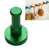 Color Personality Space Aluminum Round Hook Single Hook Kitchen Color Clothes Hook No Rust (Green)