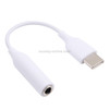 Type-C Male to 3.5mm Female Earphone Adapter Audio Adapter (White)