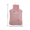 Water-filled Hot Water Bag Plush Cover Removable Washable Hand Warmer(Pink)
