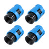 4 PCS Valve Shape Gas Cap Mouthpiece Cover Tire Cap Car Tire Valve Caps (Baby Blue)