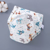 6 Layer Baby Diaper Waterproof  Reusable Cloth Diapers Baby Cotton Training  Underwear Pants Diaper M（6-12KG）(Trojan)