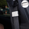 Car Seat Belts Crystal Clip Fixer Tightening Regulator (White)