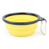 Portable Pet Folding Feeding Bowl Silicone Water Dish Feeder Puppy Travel Bowl, Random Color Delivery, Bowl Diameter: 13cm(Yellow)