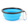 Portable Pet Folding Feeding Bowl Silicone Water Dish Feeder Puppy Travel Bowl, Random Color Delivery, Bowl Diameter: 13cm(Blue)