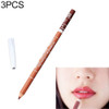 3PCS Professional Wood Waterproof Lady Charming Lip Liner Contour Makeup Lipstick Tool(25)