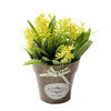2 PCS Fake Flowers Grass With Plastic Artificial Potted Flowers For Rustic Garden Farmhouse Decoration(Yellow)