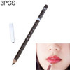 3PCS Professional Wood Waterproof Lady Charming Lip Liner Contour Makeup Lipstick Tool(3)