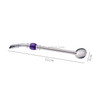 Washable Stainless Steel Straw Spoon Filter Slip Tea Tableware(Purple)