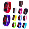 LED Digital Display Silicone Bracelet Children Electronic Watch(Blue)