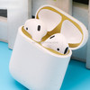 Metal Dustproof Sticker for Apple AirPods 2 (Wireless Charging)(Gold)