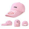 SY940 Outdoor Sunshade Sun Hat Peaked Cap with Fan (Pink)