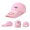 SY940 Outdoor Sunshade Sun Hat Peaked Cap with Fan (Pink)