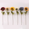 5 PCS Retro Sunflower Sunflower Simulation Sunflower Bouquet Wedding Bride Holding Fake Flowers(Autumn White)