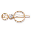 Simple Hair Accessories Alloy Geometric Rectangular Round Crack Natural Stone Hairpin Marble Edge Clip(H48 8 White stone)