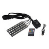 3*2A 4.5W 36 SMD-5050-LEDs RGB 4 in 1 USB Car Interior Floor Decoration Atmosphere Colorful Neon Light Lamp with Wireless Remote Control And Voice Control Function