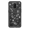 Glitter Powder Contrast Skin Shockproof Silicone + PC Protective Case for OnePlus 6T (Black)