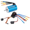 3660 2600KV 4P Sensorless Brushless Motor + 80A Brushless Splash-Proof Electronic Speed Controller with 5.3V/5A Switch Mode BEC for 1/8, 1/10 RC Car Truck