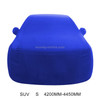 Anti-Dust Anti-UV Heat-insulating Elastic Force Cotton Car Cover for SUV, Size: S, 4.2m~4.45m (Blue)