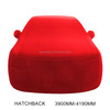 Anti-Dust Anti-UV Heat-insulating Elastic Force Cotton Car Cover for Hatchback Car, Size: 3.9m~4.19m(Red)