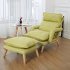 F3 Lazy Sofa Armrest Bedroom Leisure Japanese Folding Fabric Lounge Chair (Green)