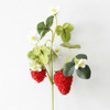 3 Branches Simulation Strawberry Branch Home Decoration DIY Flower Arrangement Material(2 Head Large Strawberries)