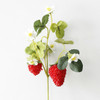 3 Branches Simulation Strawberry Branch Home Decoration DIY Flower Arrangement Material(2 Head Large Strawberries)