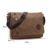 AUGUR 8501 Men Casual Canvas Shoulder Messenger Crossby Bag(Coffee)