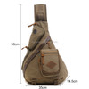 AUGUR 8171 Multi-function Canvas Chest Bag Shoulder Messenger Crossby Bag(Army Green)