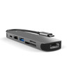 Basix BX6H 6 in 1 USB-C / Type-C to 4K HDMI + SD / TF Card Slot + USB 3.0 + USB 2.0 + PD USB-C / Type-C Ports Docking Station HUB