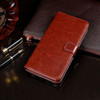 For HTC Desire 12+ idewei Crazy Horse Texture Horizontal Flip Leather Case with Holder & Card Slots & Wallet(Brown)