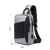 BANGE Fashion Outdoor Sports USB Leisure Shoulder Bag Men Chest Bag(Grey)