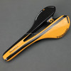 TOSEEK Road Bike Carbon Fiber Seat Bicycle Hollow Seat Saddle, 3K Texture + Light (Orange)