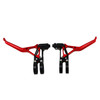 BIKERSAY BH001 Pairs Bike Brake Lever Ultralight CNC Aluminum Alloy Brake Bar for MTB BMX Bike Brake Handlebar (Red)