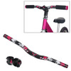 TOSEEK Carbon Fiber Children Balance Bike Bent Handlebar, Size: 380mm(Pink)