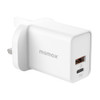 Momax UM18 30W PD Noob USB + USB-C / Type-C Quick Charger, Plug Type: UK Plug(White)