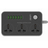 LDNIO SC3604 6 x USB Ports Multi-function Travel Home Office Socket, Cable Length: 2m, EU Plug