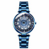 SANDA 1017 Lady Watch All Over The Sky Star 360 Degree Rotating Watch Diamond Steel Band Women Watch(Blue)