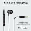Langsdom M305 Bass Earphone for Phone 3.5mm In-ear Metal Earphones with HD Mic Earbuds for xiaomi iPhone Samsung(M305 White)