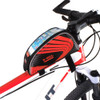 2 PCS B-SOUL Mountain Bike Beam Upper Tube Bag Bilateral Bag Touch Screen Mobile Phone Bag(Red)