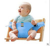 3PCS Chair Portable Seat Dining Lunch Chair Seat Safety Belt Stretch Wrap Feeding Chair Harness Seat Booster(Blue)